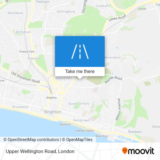 Upper Wellington Road map