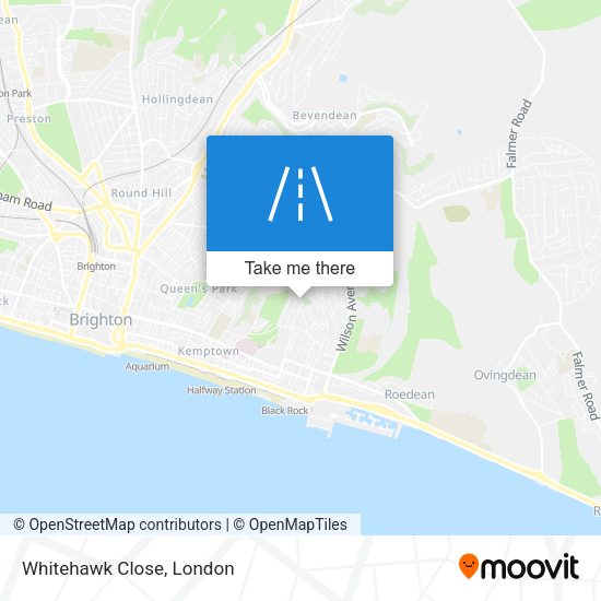 Whitehawk Close map