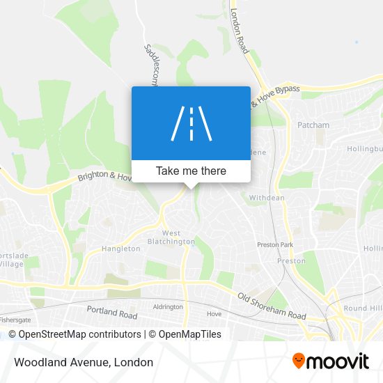 Woodland Avenue map