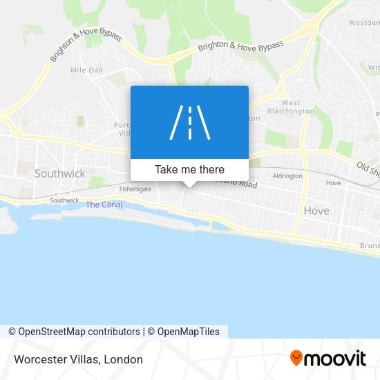 Worcester Villas map