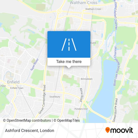 Ashford Crescent map