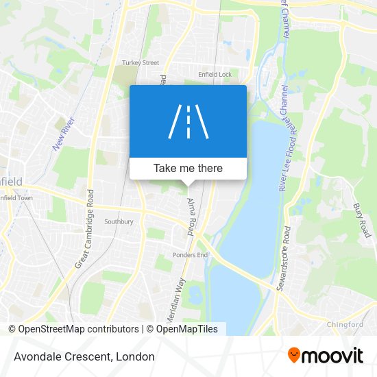 Avondale Crescent map