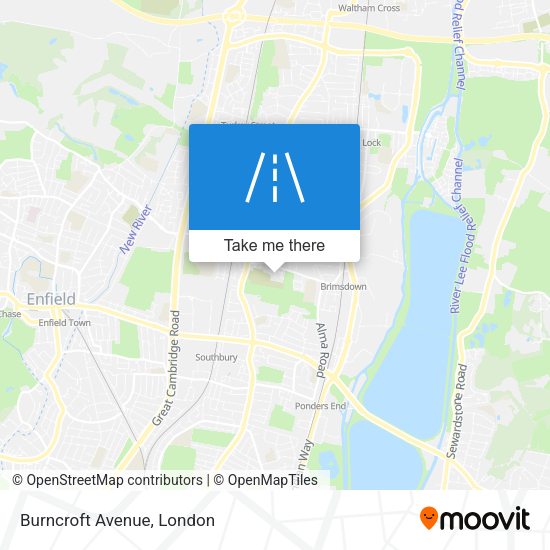 Burncroft Avenue map