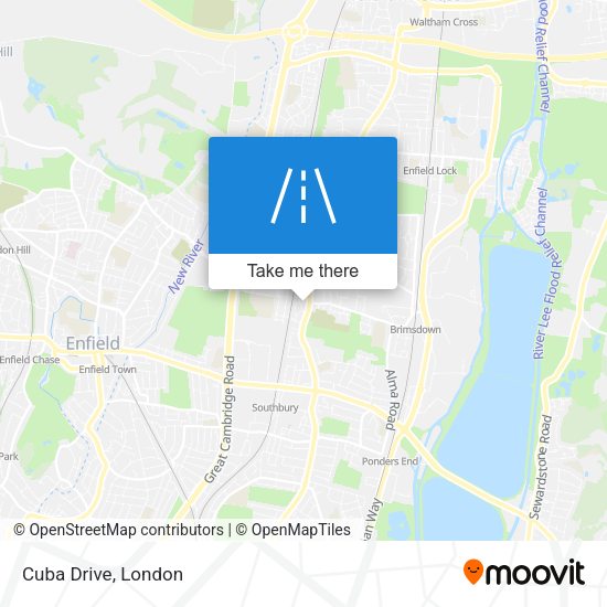Cuba Drive map