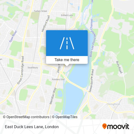 East Duck Lees Lane map