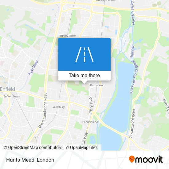 Hunts Mead map