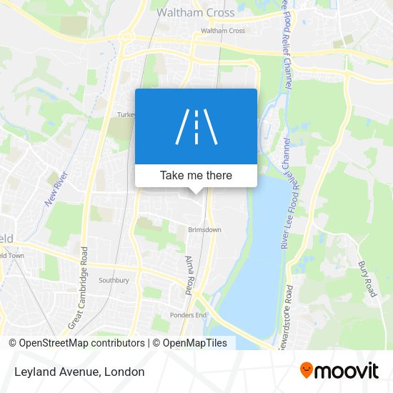 Leyland Avenue map