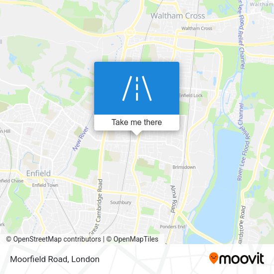 Moorfield Road map