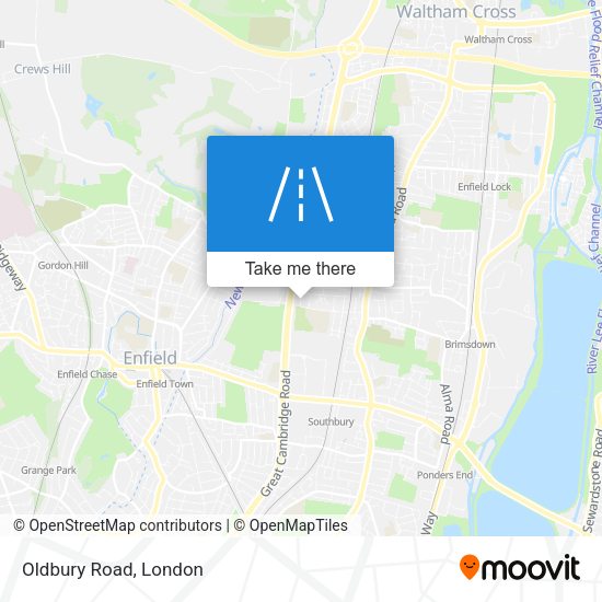 Oldbury Road map