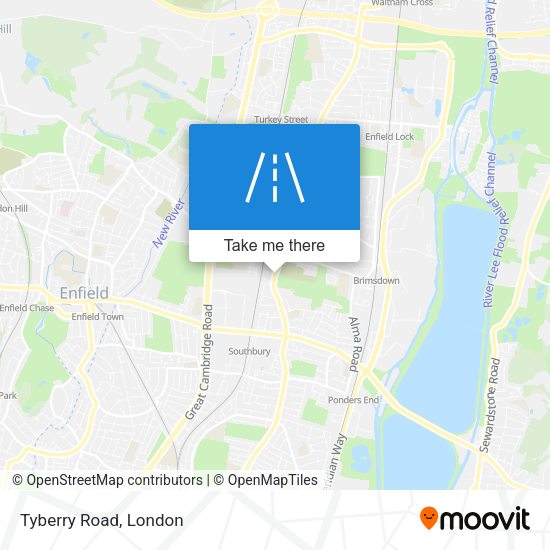 Tyberry Road map
