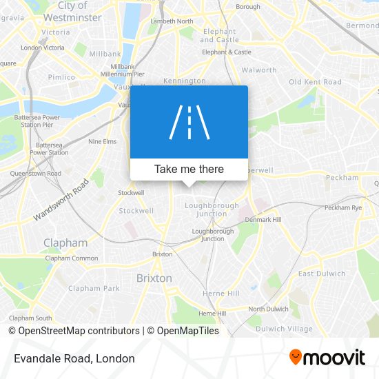Evandale Road map