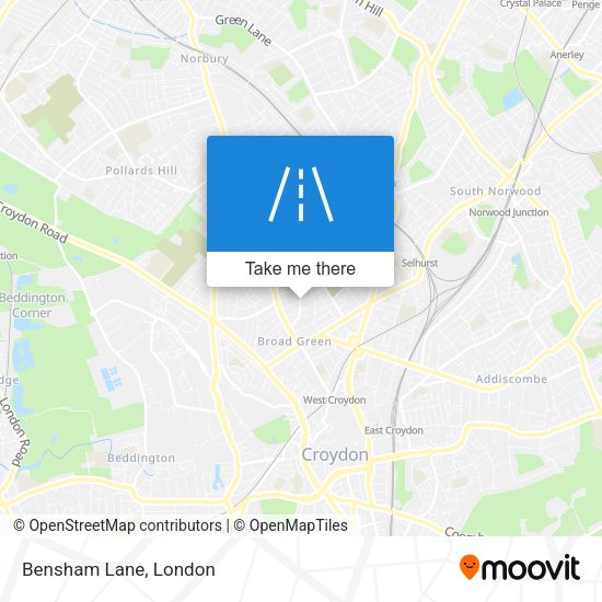 Bensham Lane map