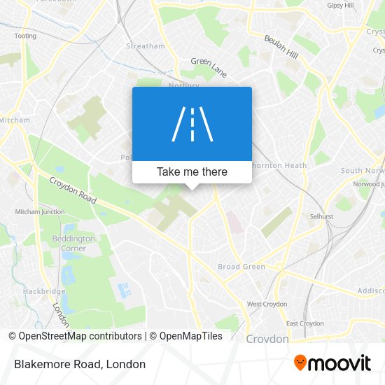 Blakemore Road map