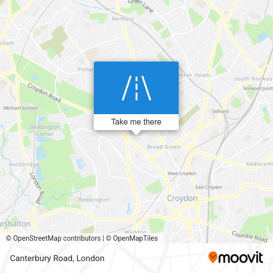 Canterbury Road map