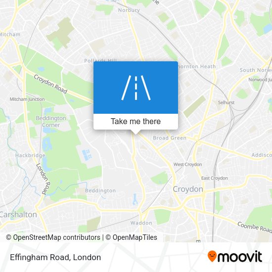 Effingham Road map