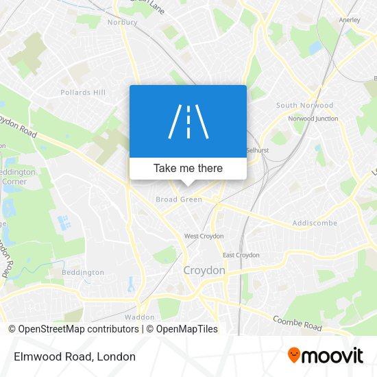 Elmwood Road map