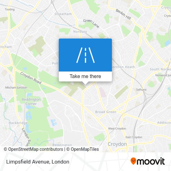 Limpsfield Avenue map