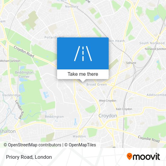 Priory Road map