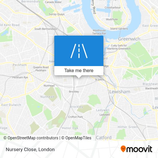Nursery Close map