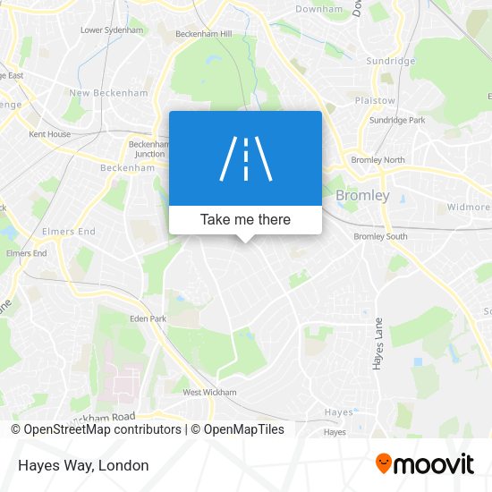 Hayes Way map