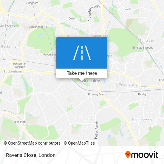 Ravens Close map