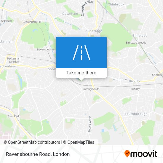 Ravensbourne Road map