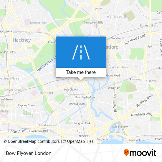 Bow Flyover map