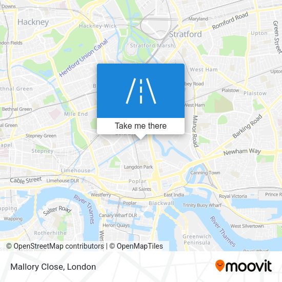 Mallory Close map