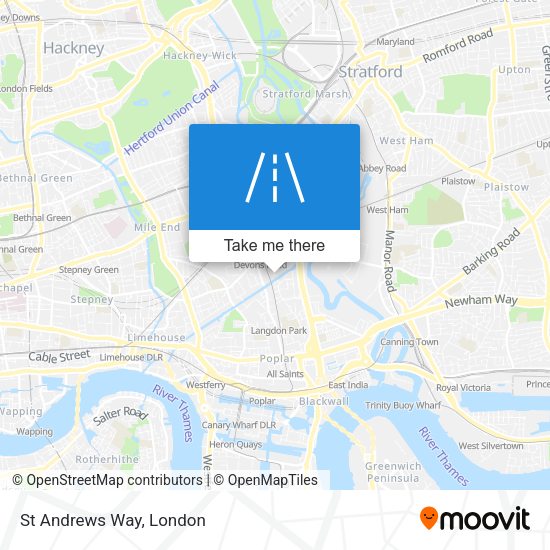 St Andrews Way map