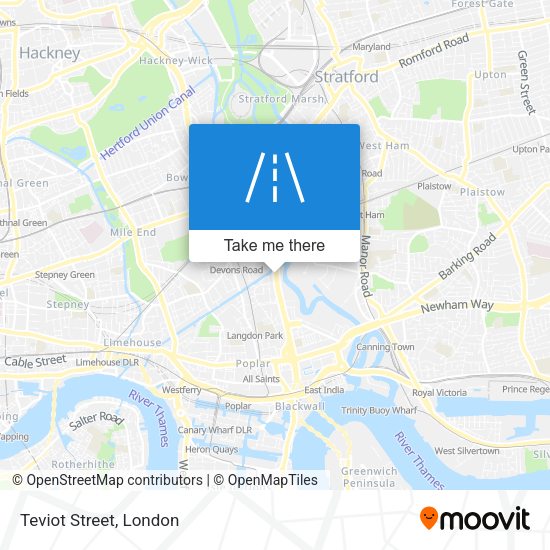 Teviot Street map