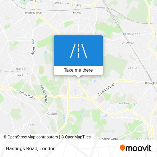 Hastings Road map