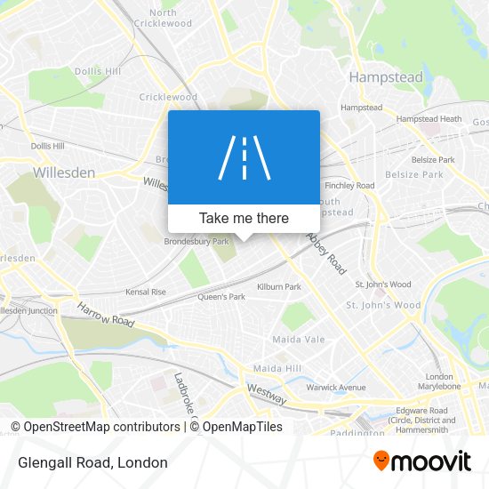 Glengall Road map