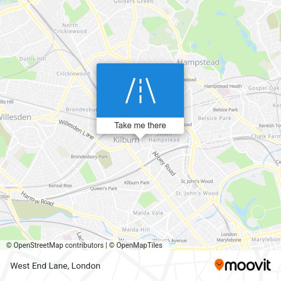 West End Lane map