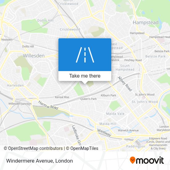 Windermere Avenue map