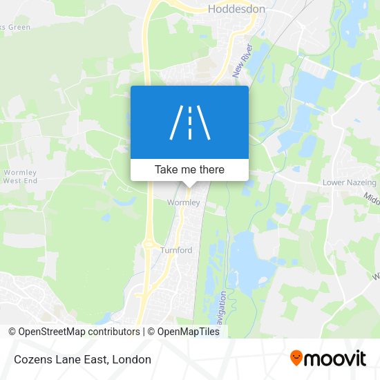 Cozens Lane East map