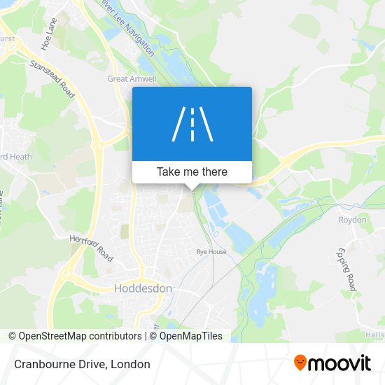 Cranbourne Drive map