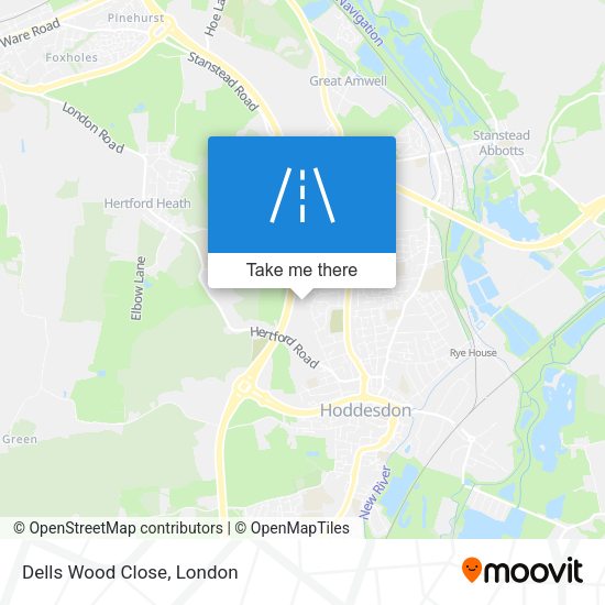 Dells Wood Close map
