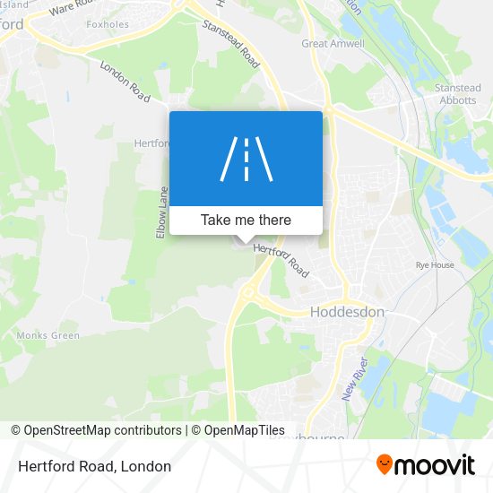 Hertford Road map