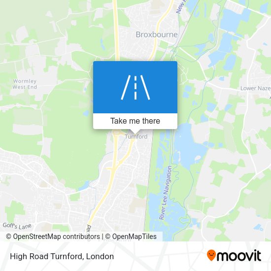 High Road Turnford map