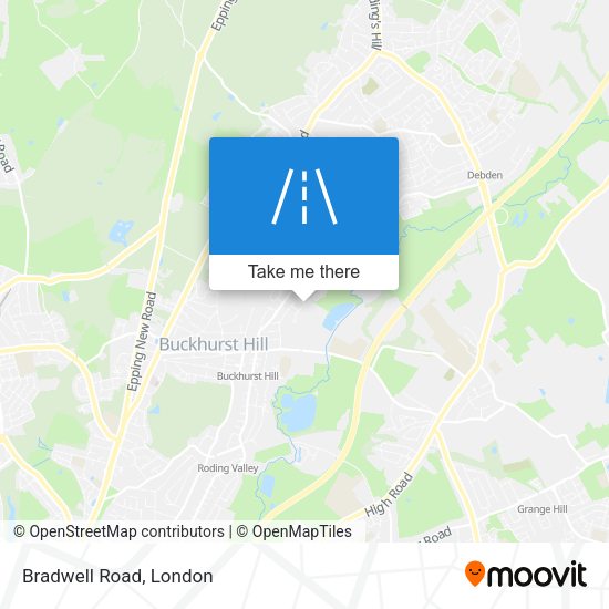 Bradwell Road map