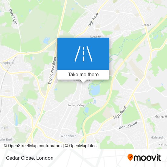 Cedar Close map
