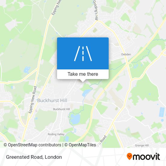 Greensted Road map