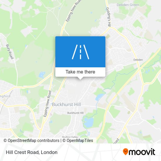 Hill Crest Road map