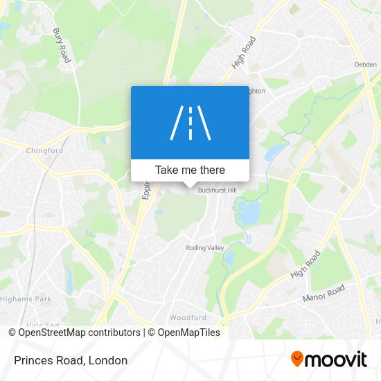 Princes Road map