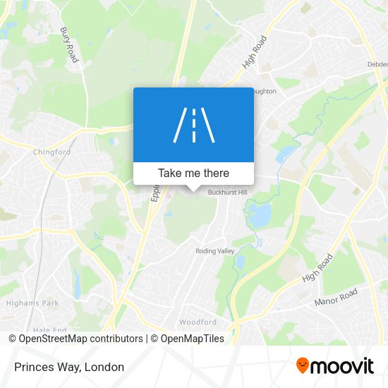 Princes Way map