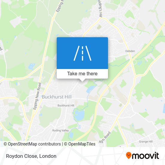 Roydon Close map
