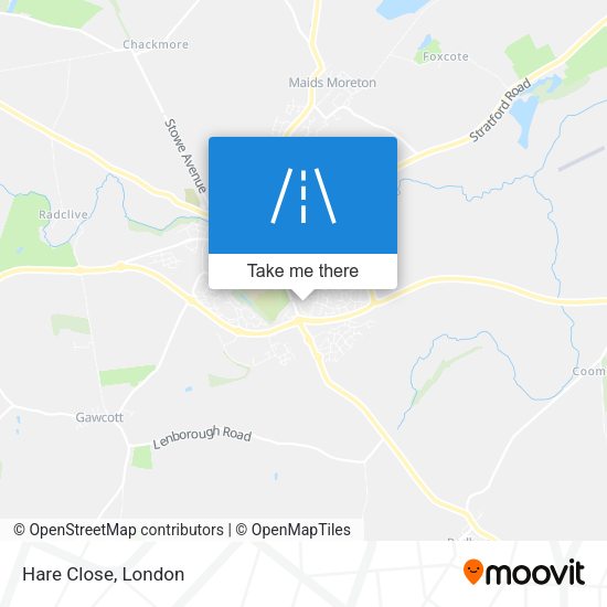 Hare Close map