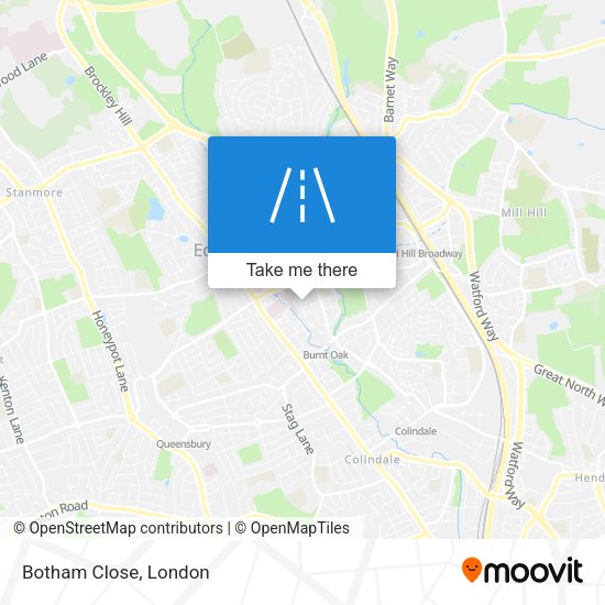 Botham Close map
