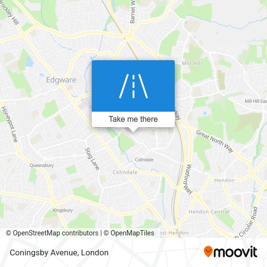 Coningsby Avenue map