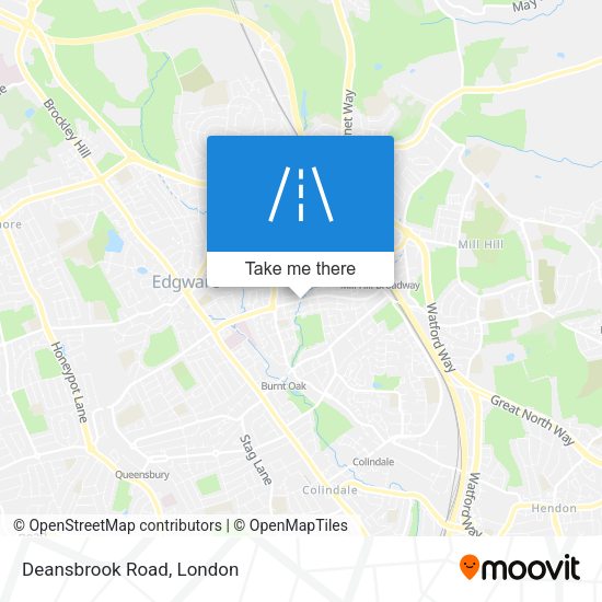Deansbrook Road map